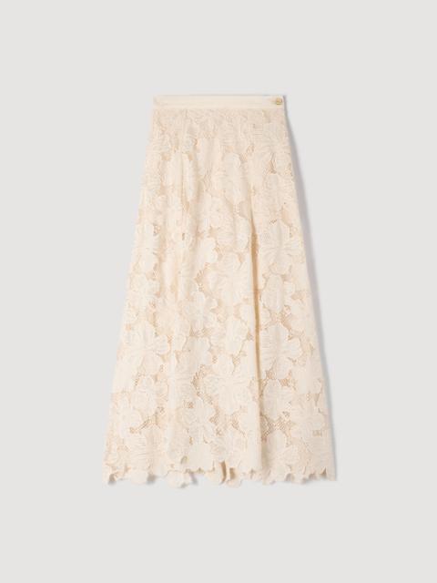 Sandro MAXI GUIPURE SKIRT