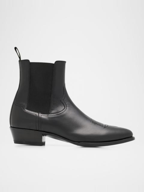 Ralph Lauren Men's Leather Western Chelsea Boots