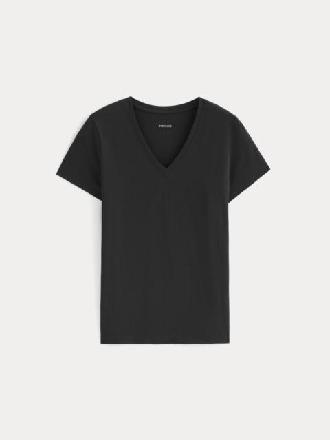 EVERLANE THE SLIM V-NECK TEE IN ESSENTIAL COTTON