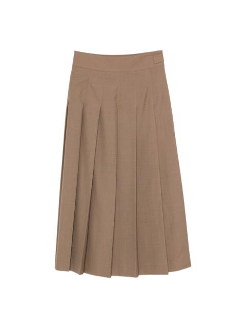 RÓHE pleated belted midi skirt