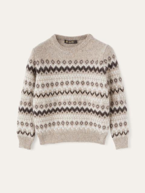 Loro Piana Kid's Alpe Pile Crewneck