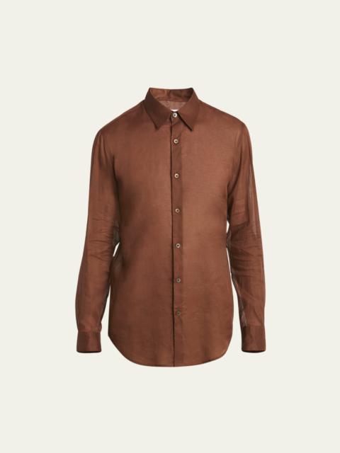 Dries Van Noten Men's Lightweight Cotton Voile Dress Shirt