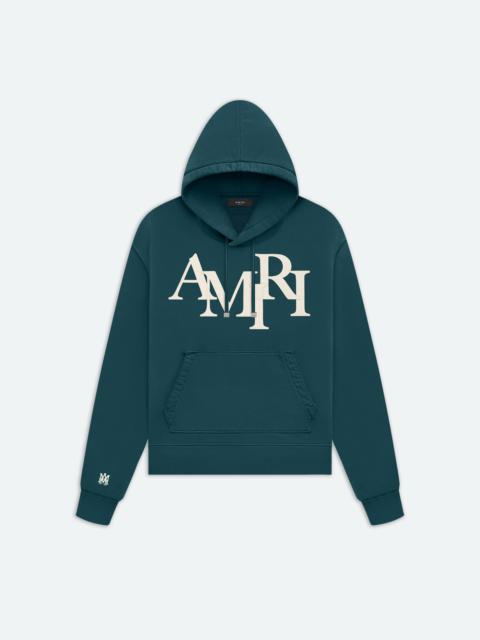 AMIRI AMIRI STAGGERED LOGO HOODIE