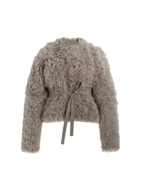 Yulia Reversible Shearling-Leather Jacket grey