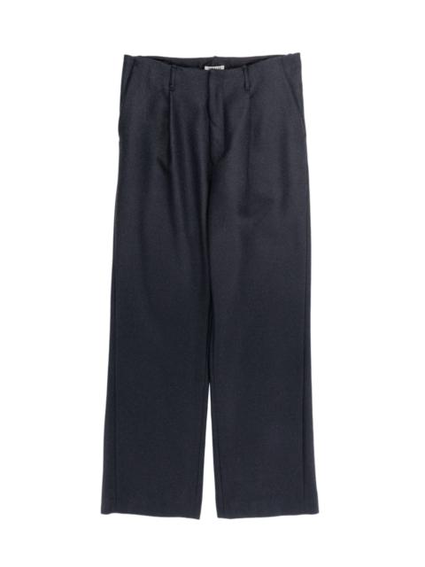 AURALEE Light Melton One-Tuck Slacks Dark Charcoal