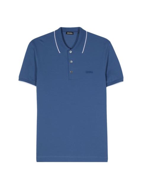 embroidered logo polo shirt