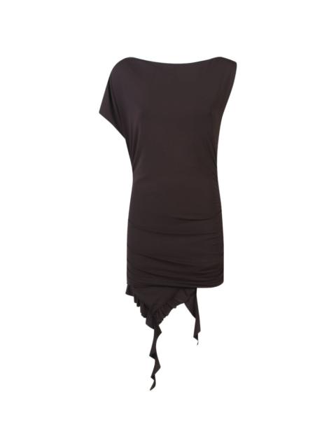 PINKO ruffled-hem mini dress