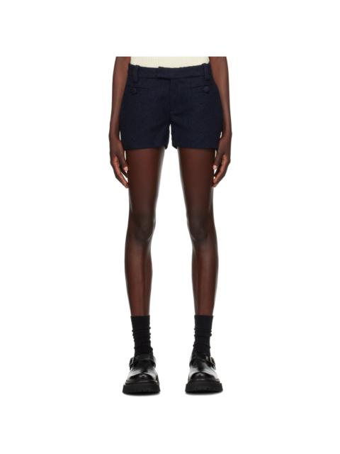 AMI Paris Navy Mini Shorts