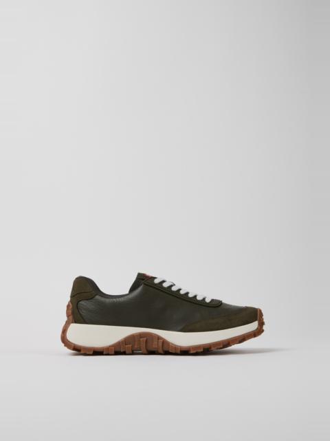 CAMPER Drift Trail VIBRAM Green leather and nubuck sneakers for women