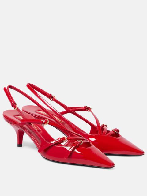 Miu Miu Patent leather slingback pumps