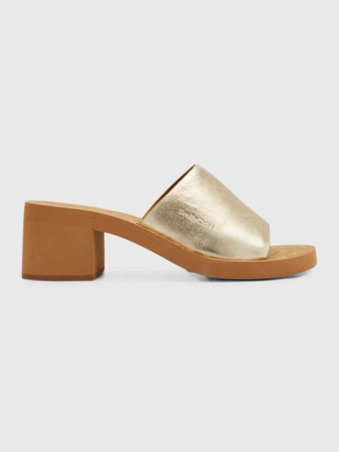 Essie Metallic Slide Sandals