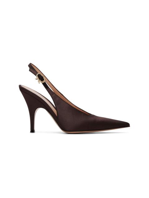 Gianvito Rossi Brown Sofia Sling Heels