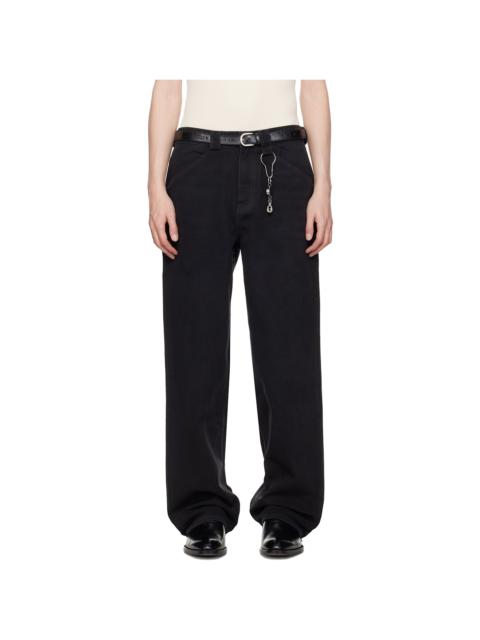 WILLY CHAVARRIA Black Straight Leg 'Good Boy' Jeans