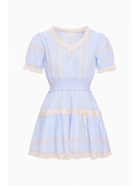 LoveShackFancy Devella Cotton Victorian Mini Dress