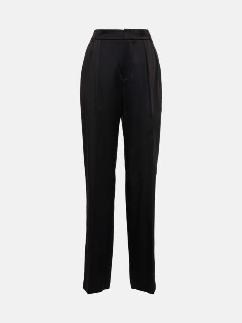 Mid-rise straight pants