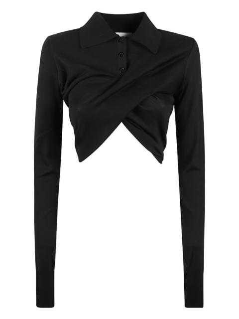 Max Mara polo-neck crossover sweater