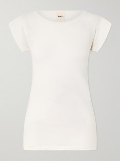KHAITE Angel Cotton And Cashmere-blend T-shirt