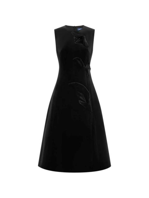 LEO LIN Cleo floral-appliqué midi dress