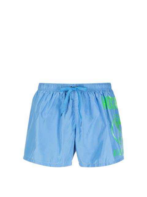 logo print swim shorts