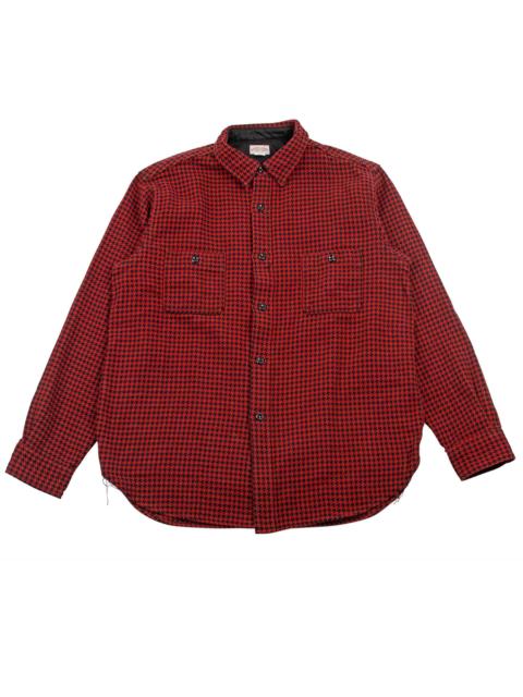 The Real McCoys MS21102 8HU Houndstooth Flannel Shirt Red