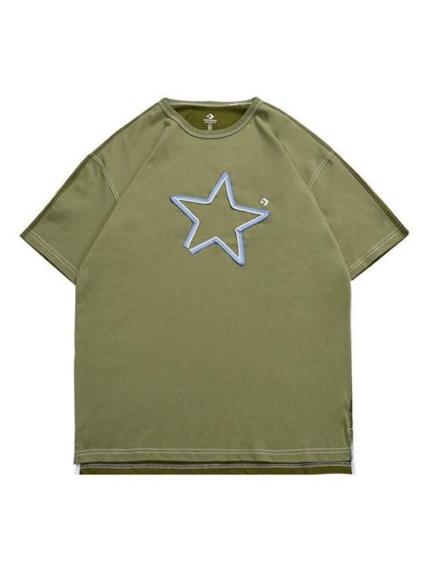 Converse Converse One Star Logo Tee 'Olive Green' 10025871-A03