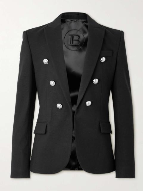 Balmain Double-Breasted Wool and Cashmere-Blend Blazer