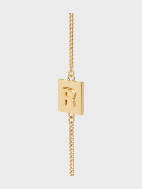 CELINE Alphabet R Bracelet in Brass with Gold Finish