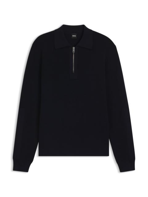 ZIP-COLLAR SWEATER IN VIRGIN WOOL