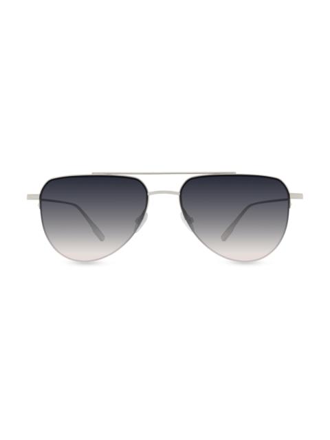 BARTON PERREIRA Women's McNair 55MM Aviator Sunglasses - Platinum Basalt
