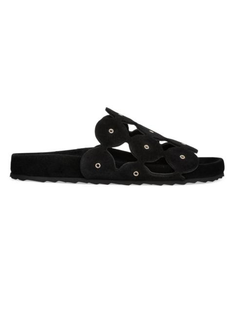 Pierre Hardy Women's Bulles 35MM Rivet Suede Platform Sandals - Suede Calf Black