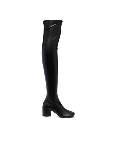 MM6 Maison Margiela Anatomic 80mm faux-leather thigh-boots
