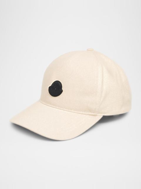 Moncler Men's Logo Emblem Cotton Baseball Cap