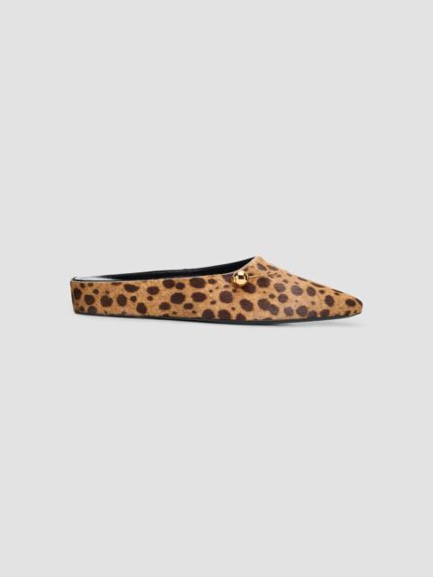 herbert levine Women's Sleep On It Calf Hair Cheetah Mules - Pony Wildest Dream
