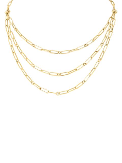 ROBERTO COIN Women's 18K Yellow Gold & Diamond Triple-Strand Paper Clip Chain Necklace - Yellow Gold
