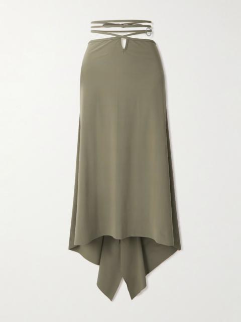CHRISTOPHER ESBER Wrap-effect jersey pareo Green