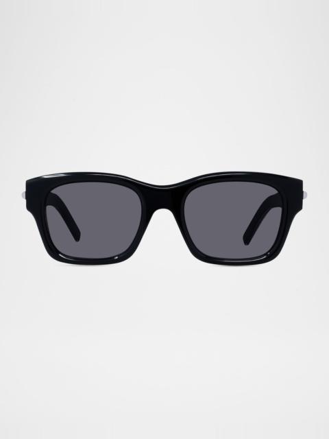 Givenchy Men's GV One Acetate and Nylon Rectangle Sunglasses