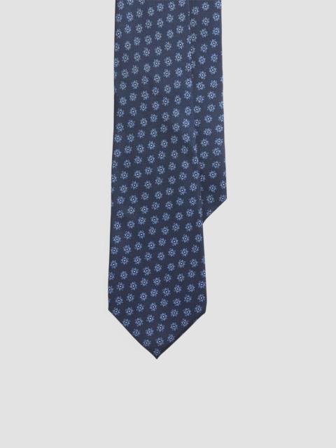 Ralph Lauren Men's Dot Square Deco Silk Tie - Navy Blue