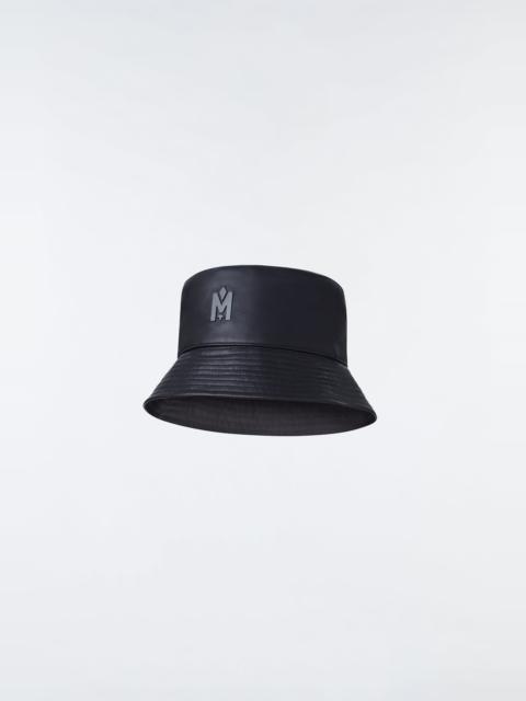 MACKAGE BENNET Leather bucket hat with metal logo
