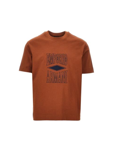 EMPORIO ARMANI JERSEY T-SHIRT WITH EMBOSSED LOGO
