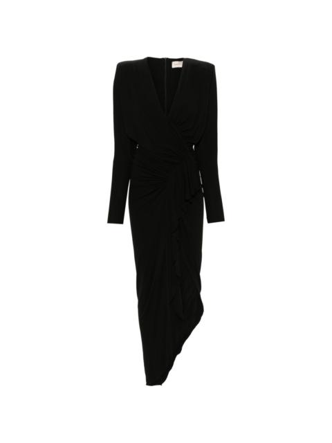 V-neck crepe maxi dress