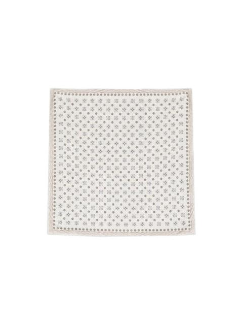 Brunello Cucinelli silk graphic-print scarf