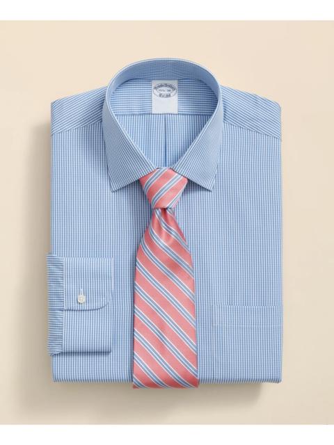 Brooks Brothers Pure Supima® Cotton Regular-Finish, Ainsley Collar Micro Check Dress Shirt