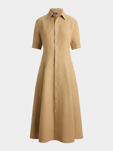 Polo Ralph Lauren Linen Paneled Midi Shirtdress
