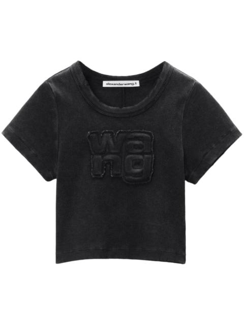 alexanderwang.t Distressed Edge Rib Baby Tee