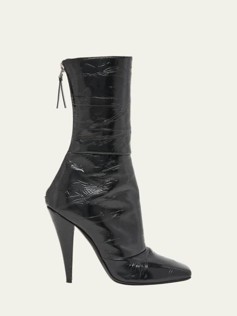 Givenchy Crinkle Leather Ankle Boots