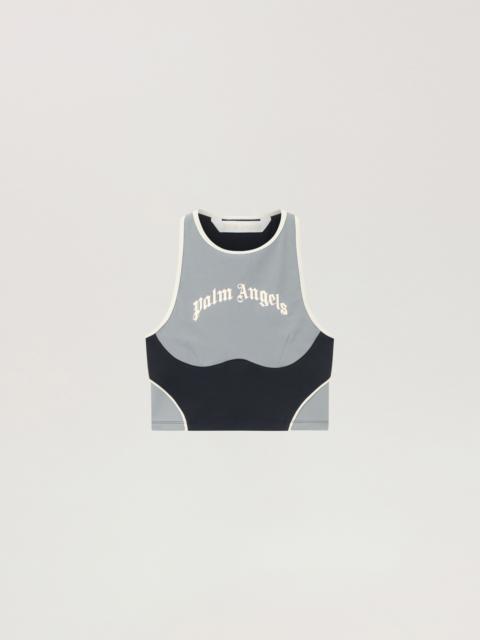 Palm Angels Curved Logo Colour-Block Tank Top