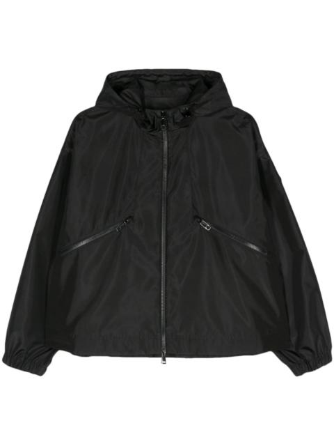 logo-appliqué hooded jacket