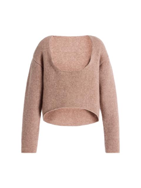 AISLING CAMPS Reversible Round Wool-Blend Sweater neutral