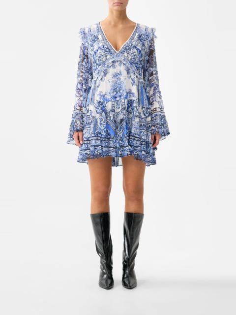 CAMILLA TIERED SWING MINI DRESS