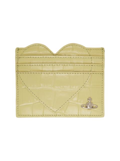 Vivienne Westwood Green Heart Card Holder